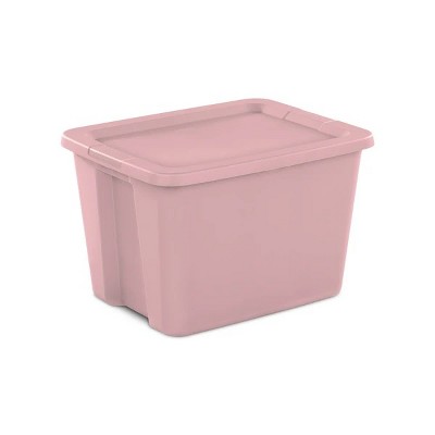 Racxily 4-Pack Storage Bin, 18 Gallon Plastic Storage Container with Snap-On Lid