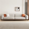 Luck Live Contemporary sofas 111.81in Cotton sofa suitable for living room, with 3 pillows&Removable Slipcover/Gray - 3 of 4