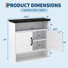 Wall Mounted Bathroom Storage Cabinet, 2-Tier over the Toilet Organizer, Waterproof Wooden Cabinet for Bathroom, Kitchen, Living Room - 2 of 4