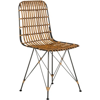Transitional Windsor Low Slat Side Chair in Natural Brown Wash