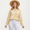 Anna-Kaci Women's Abstract Floral Pattern Knit Sweater with Soft Crew Neckline and Relaxed Long Sleeve Pullover Design - 2 of 4