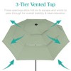 Best Choice Products 10ft 3-Tier Solar Patio Umbrella w/ 24 LED Lights, Tilt Adjustment, Easy Crank - 2 of 4