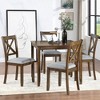 5-Piece Dining Set with Wooden Table and 4 Chairs - 2 of 4