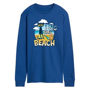 Men's - Pete the Cat - I Dig The Beach Long Sleeve Graphic T-Shirt - 1 of 4