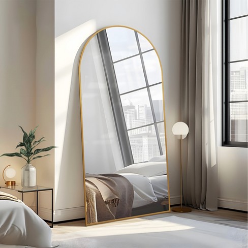 Dovelina Modern Arch Aluminium Alloy Frame Full Length Mirror Large ...