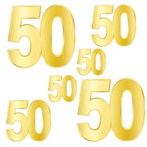 Beistle Foil  Birthday Cutouts, 4.5"-11.5", Choose from several milestone birthday options (12/Pkg) - 1 of 4