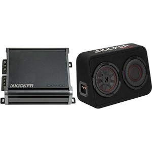 Kicker 48TCWRT672 CompRT 6" subwoofer in thin profile enclosure, 2ohm with 46CXA4001 Amp Bundle - 1 of 4