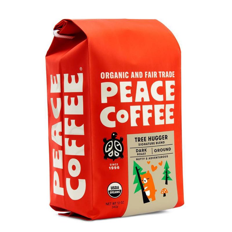 Peace Coffee Dark Roast Tree Hugger Ground Coffee - 12oz, 3 of 9