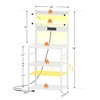 Besiost Kitchen Storage Shelf with 6 Hooks, Bakers Rack with Power Outlet - 3 of 4