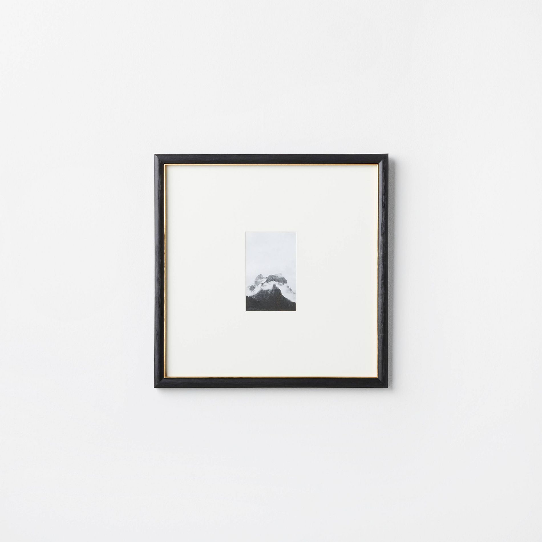 15" x 15" Matted to 4" x 6" Gallery Wall Frame Black/Brass - Threshold™ designed with Studio McGee: Wood, Sawtooth Back
