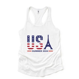 Simply Sage Market USA Eiffel Flag Racerback Tank - 1 of 4