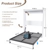 GDFStudio Elisha Modern Wall-Mounted Murphy Bed with Cabinet Design, Hydraulic Lift System - 3 of 4