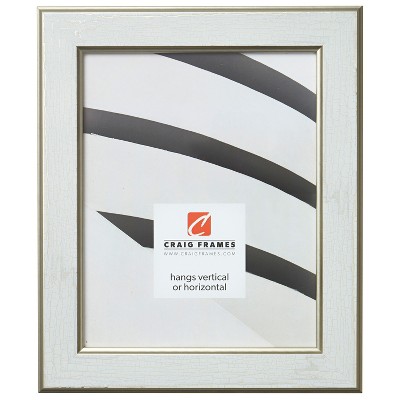 Crackle White and Gold Picture Frame