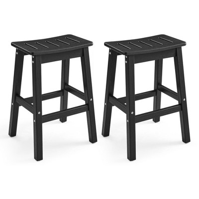 Arceso Outdoor Bar Stools , 25 Inch HDPE Counter Height Bar Stools, All Weather Resistant Patio Bar Stools for Balcony, Backyard