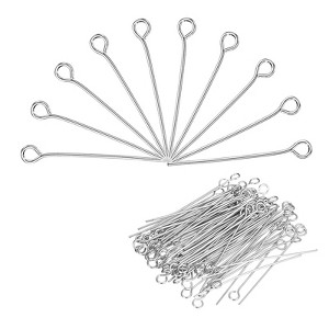 Unique Bargains DIY Craft Necklaces Bracelets Earrings Jewelry Making Iron 21 Gauge Eye Pins 200 Pcs - 1 of 4