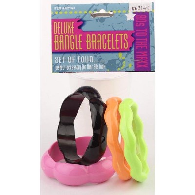 Forum Novelties 80's Punk Rock - Deluxe Costume Bangle Bracelet Set (4 Pc)