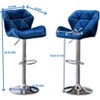 NicBex Dining Chairs Set of 2 Stool Upholstered Chair Airlift Adjustable Swivel Barstool with low-back style for Kitchen, Home Bar - 2 of 4