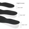 Unique Bargains Height Increase Shoe Inserts Fit Shoe White Black 1 Pair - 2 of 4