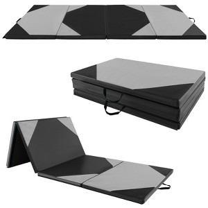 Infans 10' x 4' x 2" 4-Panel Folding Gymnastics Exercise Mat w/ Hook & Loop Fasteners - 1 of 4