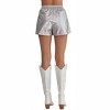 Women's Pnina Metallic Vegan Leather Shorts - entro - 3 of 4