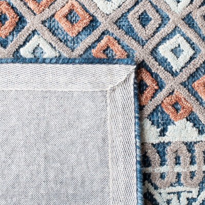 Handmade Rustic-Chic Blue Wool 4' x 6' Tufted Area Rug