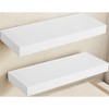 Floating Wall Shelf 15.7 Inches, Set of 2, with Metal Bracket for Easy Installation, Display Trinkets,in The Living Room, Entryway, Bedroom - 2 of 3