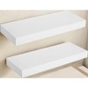 Floating Wall Shelf 15.7 Inches, Set of 2, with Metal Bracket for Easy Installation, Display Trinkets,in The Living Room, Entryway, Bedroom - image 2 of 3