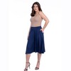 Womens Elastic Waist Pleated Pocket Midi Skirt - 24seven Comfort Apparel™ - 2 of 4