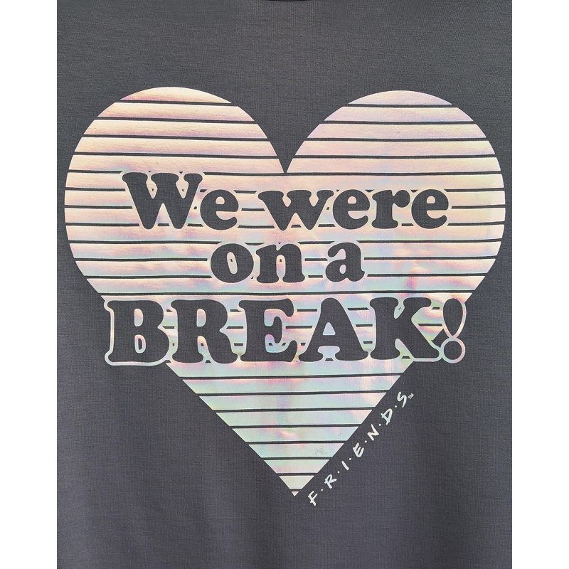 Friends TV Show Women's We Were on a Break Long Sleeve Pajama Pullover Top, 2 of 5