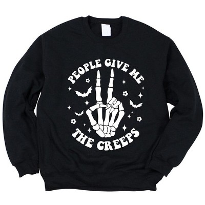 Simply Sage Market Women's Graphic Sweatshirt People Give Me The Creeps