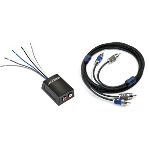 Kicker 46KISLOC2 K-Series Stereo Line-Output Converter w/ Remote Turn-On Output & 46QI21 1 Meter 2-Channel Signal Cable - 1 of 4