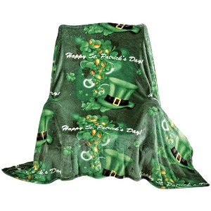 Kate Aurora St. Patrick's Day Shamrock Ultra Soft & Plush Oversized Accent Throw Blanket - 50 In W X 70 In. L - 1 of 4