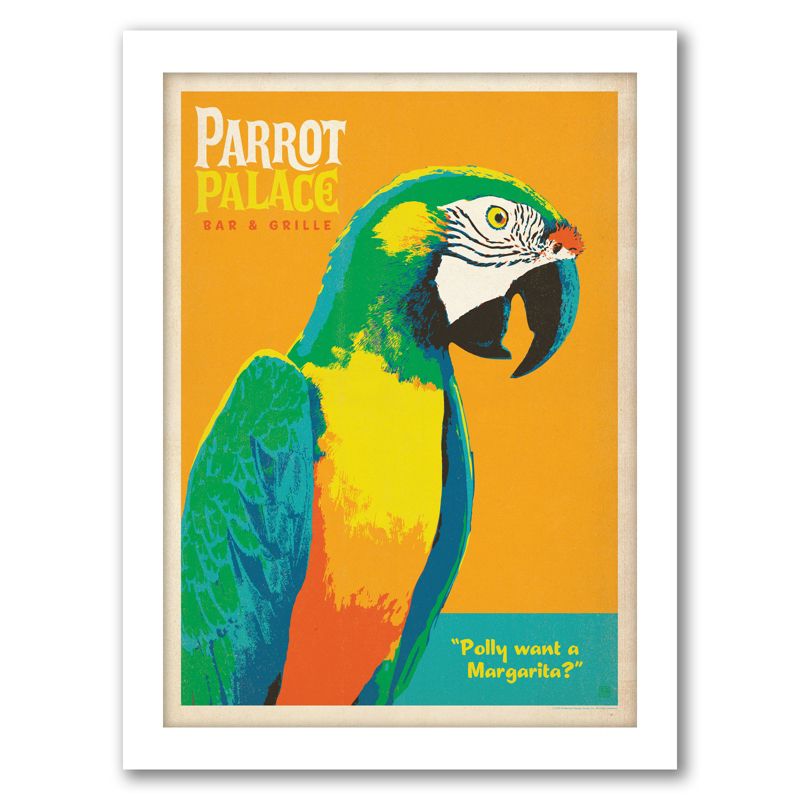 Americanflat Vintage Animal Cc Parrot Place By Anderson Design Group Framed Print Wall Art, 1 of 5