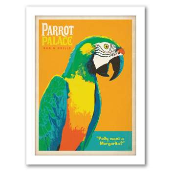 Americanflat Vintage Animal Cc Parrot Place By Anderson Design Group Framed Print Wall Art