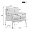 NicBex Velvet Accent Chair with Solid Wood Frame,Leisure Chair with Thick Seat Cushion,Arm Chair for Bedroom,Reading Room - 3 of 4