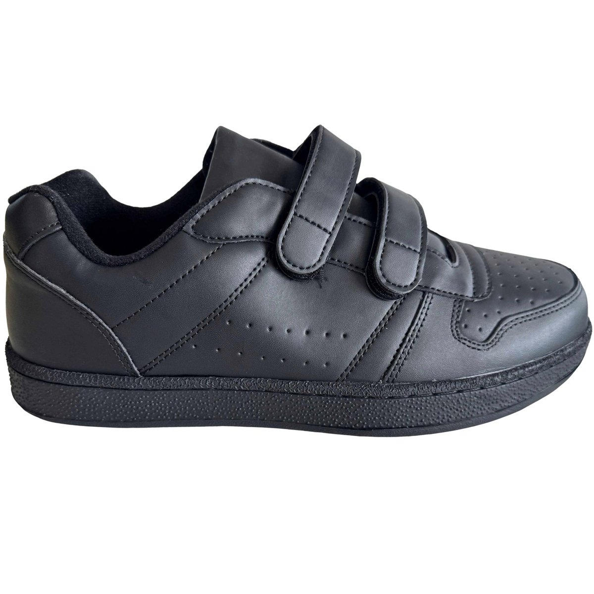 Мужские Naturally G4U Men's Sneakers Comfort Walking Hook-and-Loop Work Shoes, black-8 — фото 2
