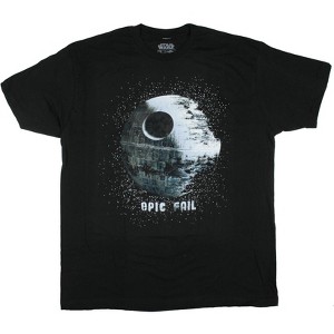 Star Wars Men's Death Star Epic Fail Adult Short Sleeve T-Shirt - 1 of 3