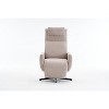 360° Swivel Recliner Chair with With Adjustable Backrest and Footrest, Chenille Upholstered Accent Chair, Blue/Light Gray/Beige-ModernLuxe - 3 of 4