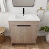 SEVOBAL Bathroom Vanities 30 Inch Freestanding Vanity with Resin Sink and Soft Close Doors for Bathroom, Beige, 30"*18.3"*35" - 2 of 4