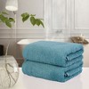 PiccoCasa Cotton Hand Towels Embroidered Face Towel Soft and Absorbent Hand Towel 2 Pcs - 3 of 4