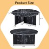 VYNXARIA Versatile MDF Black Round Coffee Table for Various Interior Styles, Exhibiting Modern Minimalism and Nordic Charm - 4 of 4