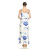 Women's Floral Strap Maxi Dress with Side Slit and Pockets - White Mark - 3 of 4