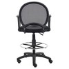 Mesh Drafting Stool with Loop Arms Black - Boss Office Products - image 3 of 4