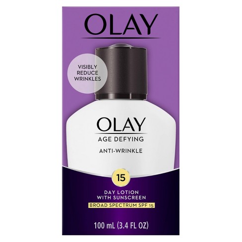 uærlig Lade være med succes Olay Age Defying Anti-wrinkle Day Face Lotion With Sunscreen - Spf 15 -  3.4oz : Target