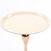 NicBex Mermaid Tail Round End Table Living Room, Metal Pedestal Side Table with Tray Top, Modern Bedroom Nightstand, Small Coffee Table, Small Table - 4 of 4