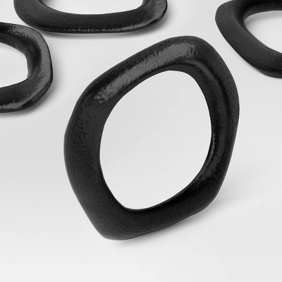 4pK Napkin Rings Black Finish - Threshold™