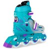 Crazy Skates Teal Glitter 148 Adjustable Inline Skates For Girls And 