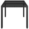 vidaXL Patio Table with Glass Top, Black 35.4"x35.4"x29.5" Poly Rattan - 4 of 4