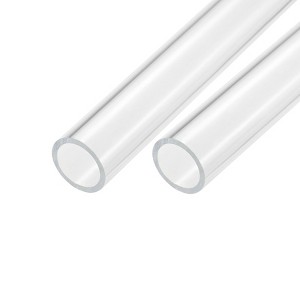 Unique Bargains Lamp Lantern Water Cooling System Acrylic Round Pipes Clear 2 Pcs 14" - 1 of 4