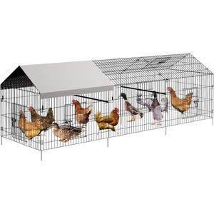 Chicken Coop Large Metal Chicken House Pen Outdoor with Waterproof Cover for Rabbits Duck Walk-in Chicken Runs for Yard with Cover Outdoor - 1 of 4